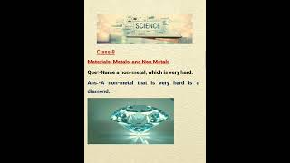 Name Non Metals Which is Very Hard Class8 Chapter4 [upl. by Severen931]