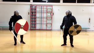 Sword and Shield sparring Nick vs Mike [upl. by Keelia]