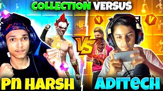 Pn Harsh VS Aditech Most Rare Collection Versus  1 Carore Rupees 🤑 Challenge  Garena Free Fire [upl. by Etna917]