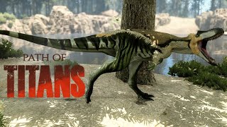 Alioramus Action  Path of Titans [upl. by Ekard979]