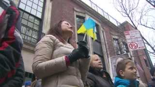 Power Grab Protesters Lash Out Against Russia In Ukraine [upl. by Nal59]