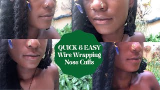 DIY NOSE RINGS  CUFF TUTORIAL  QUICK amp EASY  FAKE PIERCINGS  WIRE WRAPPING  NO PIERCING NEEDED [upl. by Notnef742]