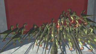 PUSH or Dance with 50 Deinonychus Army Animal Revolt Battle Simulator [upl. by Eugenie]