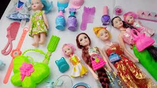 Barbie video  Miniature makeup toys  Barbies video barbie doll mini toys Ulta mini makeup [upl. by Esirahs]