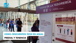 CDMX Descuentos 2024 en agua predial y tenencia [upl. by Zulaledairam523]