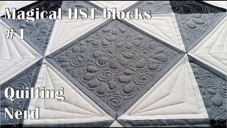 Magical HST blocks 1 – using free motion quilting to enhance the secondary pattern [upl. by Cordier]