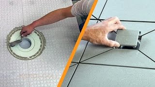 Tiling a shower with point drainage Part 2 [upl. by Edecrem705]