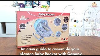 How to assemble Infantso Baby Rocker with Canopy [upl. by Ahseekat52]