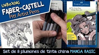 UNBOXING FABERCASTELL Pitt Artist Pens [upl. by Shem]