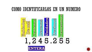 ¿Cómo se leen los números décimos centésimos milésimos Mate School [upl. by Etnahsal685]