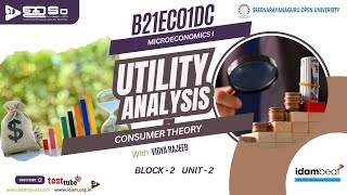 UTILITY ANALYSIS  CONSUMER THEORY  MICROECONOMICS I  SGOU [upl. by Holmes30]