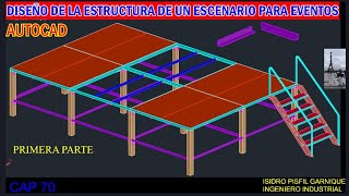 DISEÑO DE LA ESTRUCTURA DE UN ESCENARIO PARA EVENTOS EN 3D [upl. by Ainegue581]