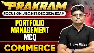 Portfolio Management MCQ for UGC NET Commerce  UGC NET Dec 2024  Saurabh Puri Sir [upl. by Elder22]