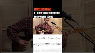 Improv Ideas  Flat 1 Minor Pentatonic Scale for Outside Sound jazzimprov jazzlesson jazzguitar [upl. by Akeit]