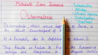 Osteomalacia metabolic bone disease [upl. by Ayatnohs]