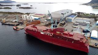 Color Hybrid – from Crist shipyard in Poland to Ulstein Yard in Norway [upl. by Tannen]