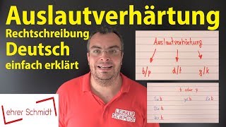 Auslautverhärtung dt  bp  gk  Deutsch  Rechtschreibung  Lehrerschmidt  einfach erklärt [upl. by Nirag]