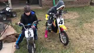 Razor MX350 Dirt Rocket vs Razor MX650 Dirt Rocket 122917 [upl. by Enovi]