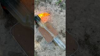 single mom show SURVIVAL skills to steam bad water in 2bottle bushcraft outdoor camping [upl. by Nicks562]