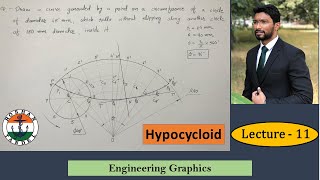 Lecture 11 Hypocycloid Curve  Engineering Drawing [upl. by Eseilenna615]