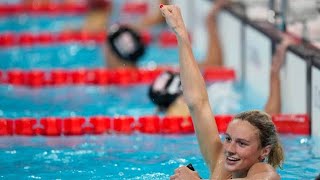 Canadas Summer McIntosh wins gold🥇 medal in womens 400m individual medley [upl. by Bullen6]