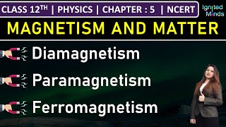 Class 12th Physics  Diamagnetism  Paramagnetism  Ferromagnetism  Chapter 5 Magnetism and Matter [upl. by Ettezzil]