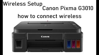 Wireless setting of Canon G3010  Canon G3010 Setup [upl. by Dlawso]