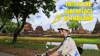 Biking Through History The Ruins of Sukhothai on Two Wheels 🇹🇭 [upl. by Elonore]