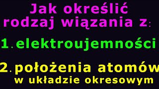 Jak określić rodzaj wiązania w cząsteczce  2 METODY  rozwiązywanie zadań 82 [upl. by Enyawd]