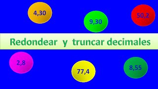 Redondeo y truncamiento de números decimales [upl. by Nosiram]