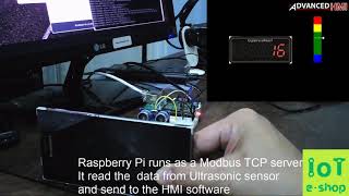 Raspberry Pi  Modbus TCP and HMI software [upl. by Nosaes953]