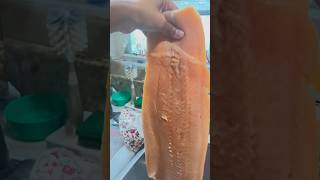 Atlantic salmon Salmon Fillets vs Salmon Steaks🍣shotssalmonsteaksalmoncuttingshotsvideonj [upl. by Ellemac]