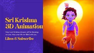 Sri Krishna 3D Animation  Sri Krishna Cartoon Video  Radhe Krishna 2024  Little Krishna Video [upl. by Normak632]