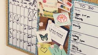 DIY 3in1 Pinboard Calendar Vision Board Todo List [upl. by Martell]