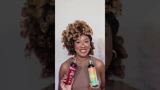 Flexi rod tutorial on Blown out Natural hair Ft Mielle Organics [upl. by Notlad650]