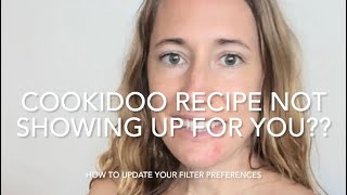 Cookidoo recipe not showing up for you How to update your filter preferences [upl. by Ahsinor160]