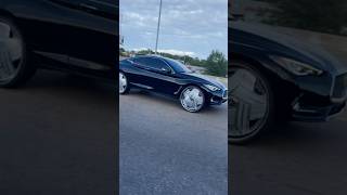 Q60 Infiniti on 28’s DUB Floaters Slidin [upl. by Ellenehc]