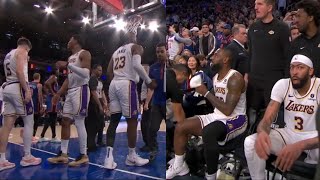 LBJ WAS IN SHOCK AFTER AD UNLEASHED HIMSELF VS KNICKS WILD SEQUENCE THEN THIS HAPPENED [upl. by Koffman]