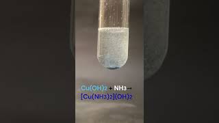 🧪Reacción Química  💨Amoníaco  Hidróxido de Cobre 🔷 [upl. by Grefer703]