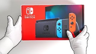 Nintendo Switch V2 Console Unboxing New and Improved  Astral Chain Collectors Edition [upl. by Redwine773]