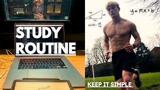 My Simple Study Routine  Run Study Lift [upl. by Zenda]