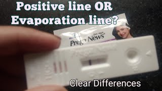 Faint Positive Line VS Evaporation line  Faintline on Pregnancy Test  Pregnant or Not faintline [upl. by Sheets]