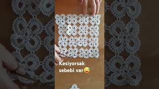 dantel sewing embroidery danteldegerlendirme runner çeyiz shortvideo masaörtüsü diy supla [upl. by Angil]