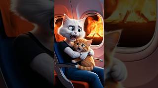 Kitten family suffered a plane crash kitten cat cartoon kitty plane [upl. by Philbo]