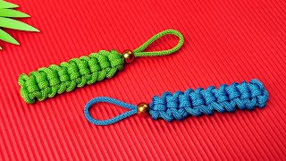 Super Easy Paracord Lanyard Keychain  How to make a Paracord Key Chain Handmade DIY Tutorial 22 [upl. by Nosrej]