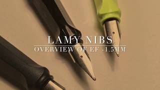 Lamy Nib Overview ExtraFine to 15mm [upl. by Brouwer195]