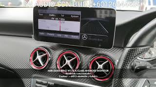 MERCEDESBENZ W176 ACLASS ANDROID MONITOR [upl. by Lebasy]