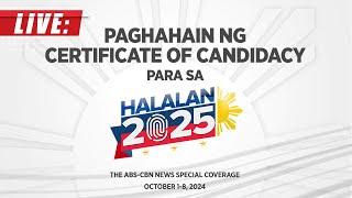 LIVE Filing of Certificate of Candidacy for Halalan2025  October 6 [upl. by Ynohtna657]