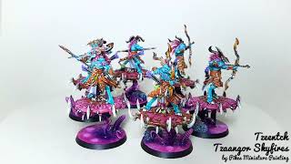 Tzeentch Tzaangor Skyfires  Age of Sigmar  Pikes Miniature Painting [upl. by Marlene929]