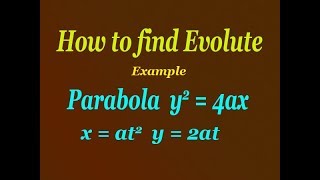 How to solve evolute best example PART2 [upl. by Layman]